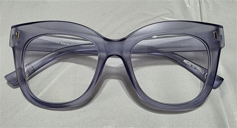 NWT Nicole Miller Sheer Purple 1.5 Cat Eye Thick Reading Nerd Glasses 133431