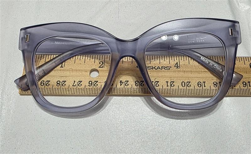 NWT Nicole Miller Sheer Purple 2.0 Cat Eye Thick Reading Nerd Glasses 133435
