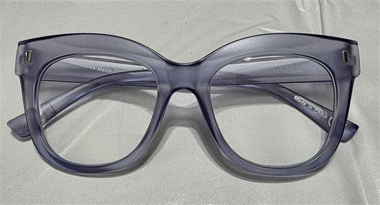 NWT Nicole Miller Sheer Purple 2.0 Cat Eye Thick Reading Nerd Glasses 133435