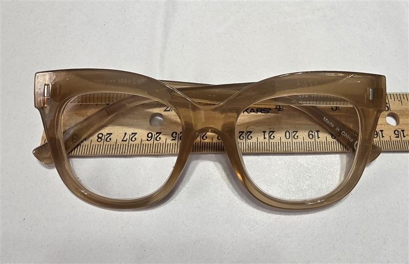 NWT Nicole Miller Sheer Brown 2.0 Cat Eye Thick Reading Nerd Glasses 133437