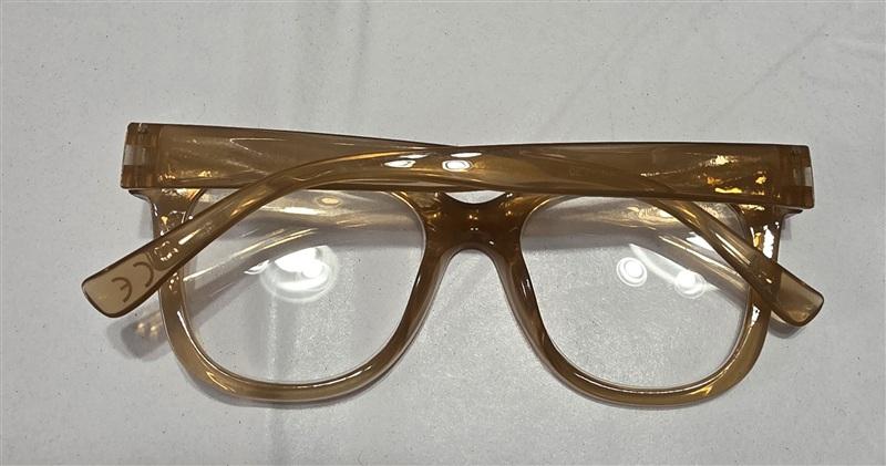 NWT Nicole Miller Sheer Brown 2.5 Cat Eye Thick Reading Nerd Glasses 133442