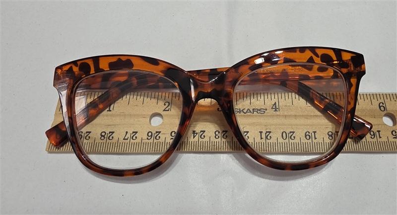 NWT Tahari 2.0 Orange Animal Cat Eye Thick Reading Nerd Glasses + Bonus 133443