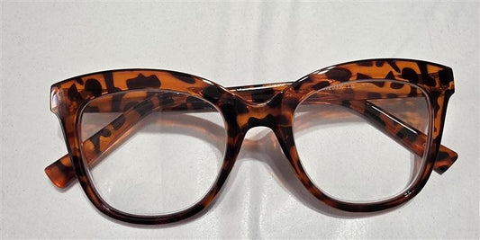 NWT Tahari 2.0 Orange Animal Cat Eye Thick Reading Nerd Glasses + Bonus 133443