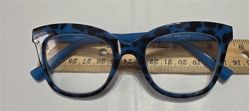 NWT Tahari 2.0 Green Animal Cat Eye Thick Reading Nerd Glasses + Bonus 133444