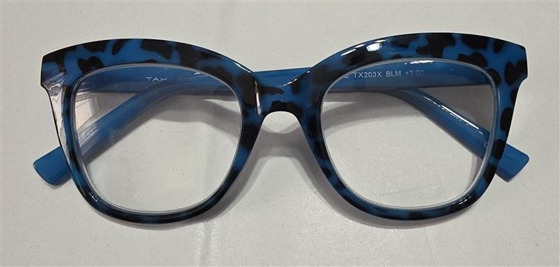 NWT Tahari 2.0 Green Animal Cat Eye Thick Reading Nerd Glasses + Bonus 133444