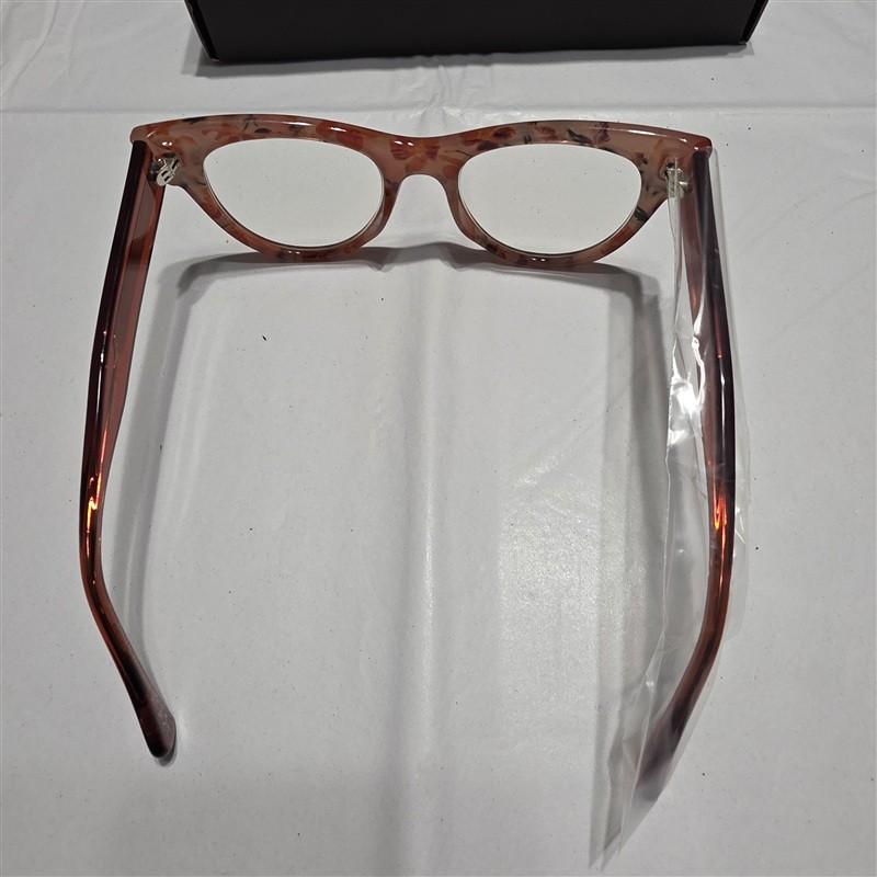 Zigi Marais 1.5 Frida Pink Floral Cat Eye Blue Light Glasses 133449