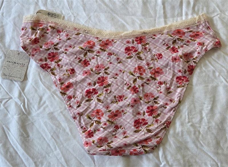NWT Free People M Preppy Combo Floral Lace Underwear panty 133450