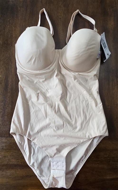 NWOT Wacoal 34D Red Carpet Strapless Shaper Bodybriefer 801219 Beige 133454