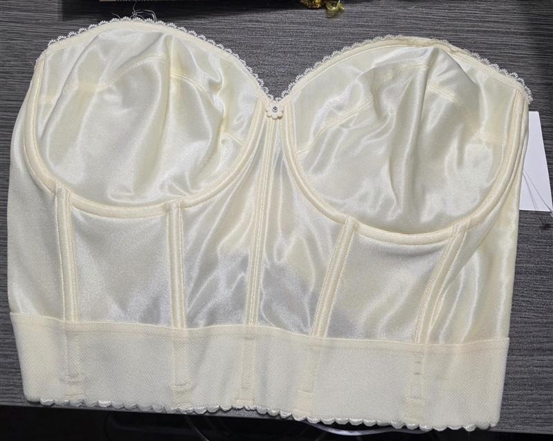 NWT DOMINIQUE 36F NOEMI STRAPLESS LONGLINE BRA 6377 Ivory 133475