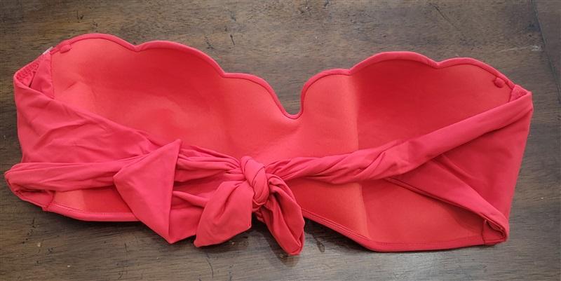 NWOTD Seafolly 10 USA Petal Bandeau Bra Bikini Bikini Top Red 133480
