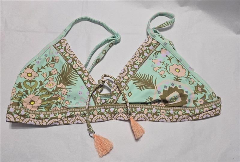 NWOT Seafolly 4 USA Banded Triangle Picnic Bikini Swim Top Floral 133481