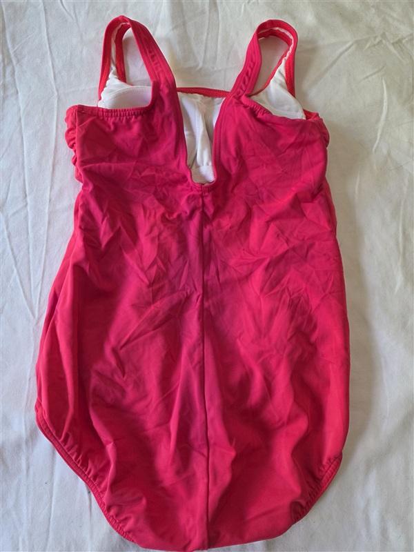 NEW Lands End Sz 8P Petite Red Tugless Tank One Piece Swimsuit 133485