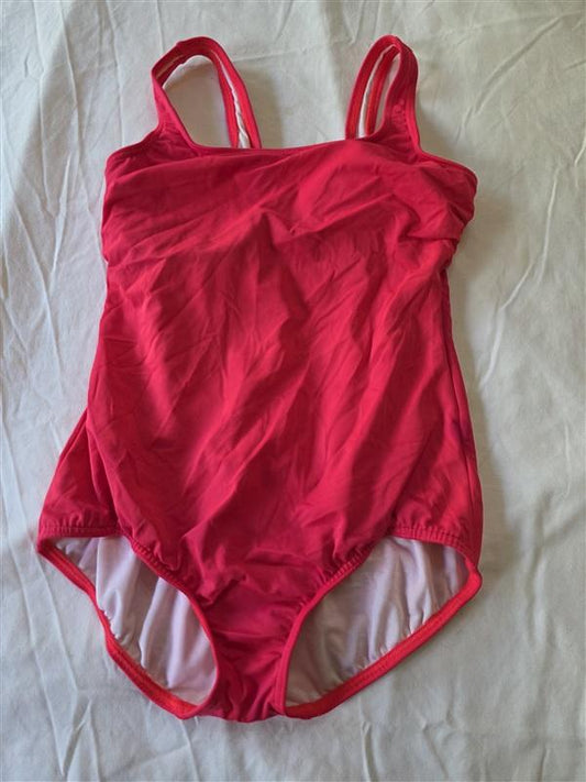 NEW Lands End Sz 8P Petite Red Tugless Tank One Piece Swimsuit 133485
