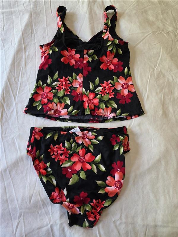 NWOT Lands End 6 Hawaiian Floral Tankini Swimsuit Top & Bottom 133493