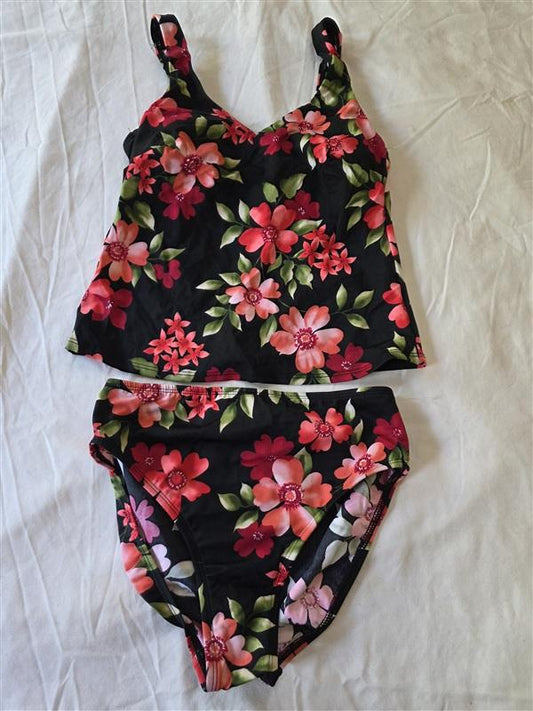 NWOT Lands End 6 Hawaiian Floral Tankini Swimsuit Top & Bottom 133493