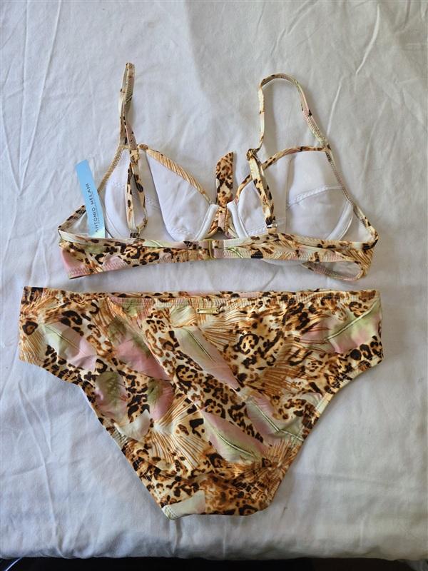 NWT Antonio Melani M Animal Jungle Print Bikini Top & Bottom 133496