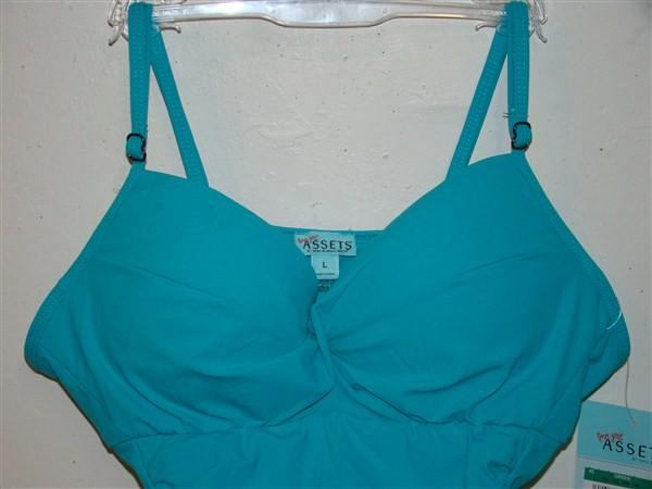 NWOT Spanx Assets M Sara Blakely Push Up Swimsuit 1547 Teal 133497