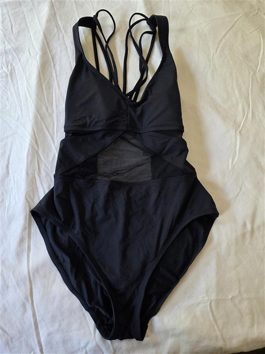 NWT Bleu Rod Beattie 10 Don't Mesh With Me Cross Back 1PC Black 133510