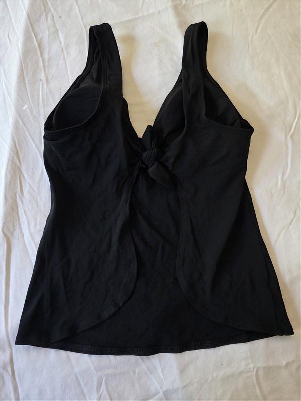 NWOT Robin Piccone Ava M Open Tie Back Tankini Black 133514