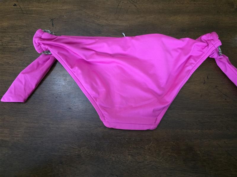 NWOT Seafolly Unterteil 10 USA Ultra Pink Side-Ring Bikini Swim Bottom 133530