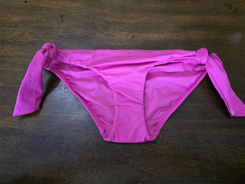 NWOT Seafolly Unterteil 10 USA Ultra Pink Side-Ring Bikini Swim Bottom 133530