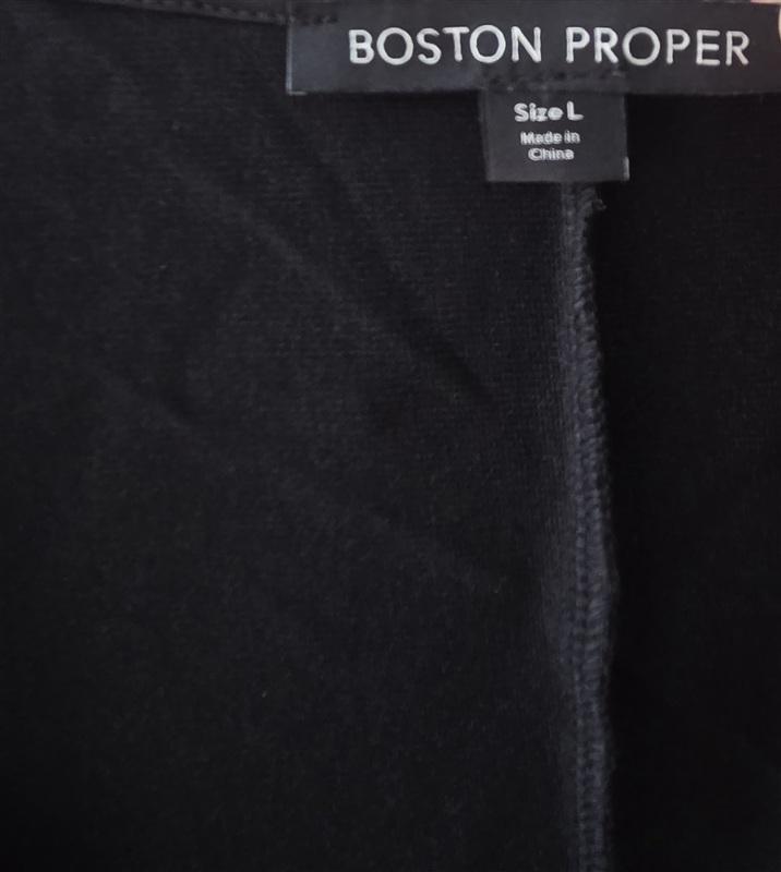NWOT Boston Proper L So Sexy Collection Black Square Tank T Shirt 133531