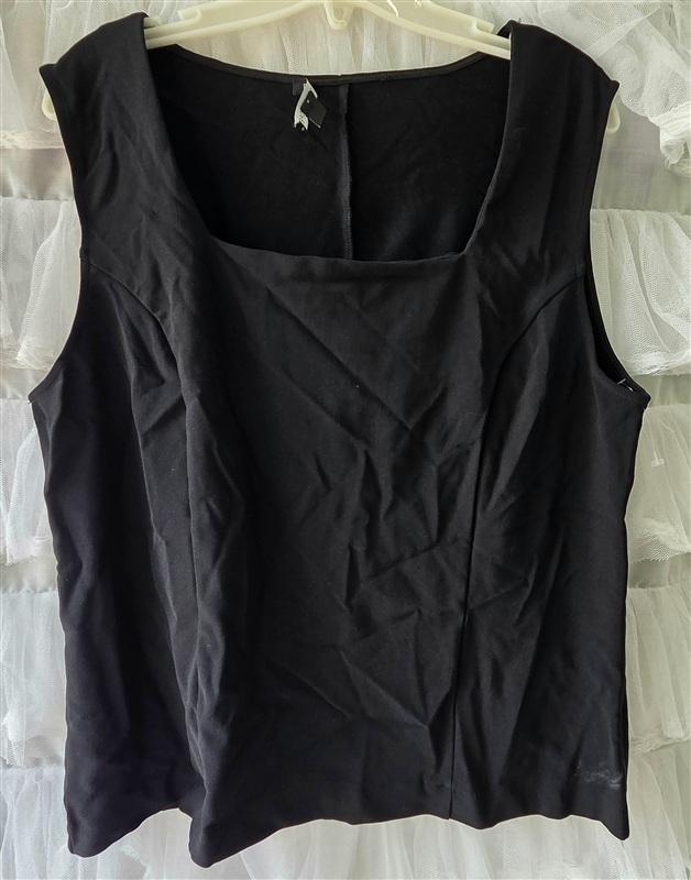 NWOT Boston Proper L So Sexy Collection Black Square Tank T Shirt 133531