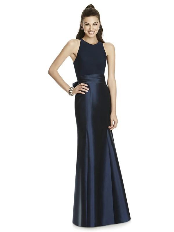 NWOT Alfred Sung 6 Bridesmaid Cocktail Dress Navy Blue 133540