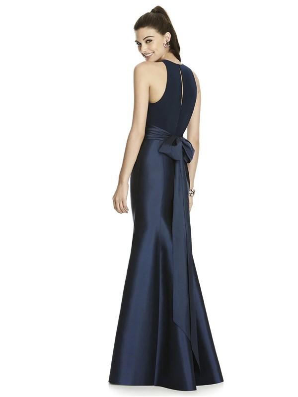 NWOT Alfred Sung 6 Bridesmaid Cocktail Dress Navy Blue 133540
