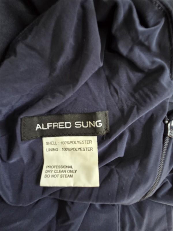 NWOT Alfred Sung 6 Bridesmaid Cocktail Dress Navy Blue 133540