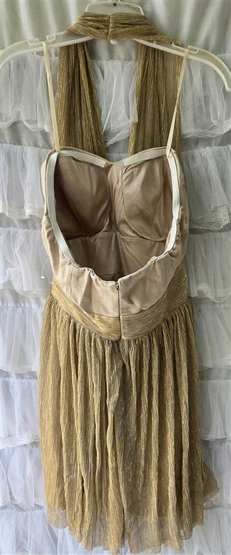 NWT Alexia Admor 8 Gold Silver Marilyn Halter Short Cocktail Dress 133541