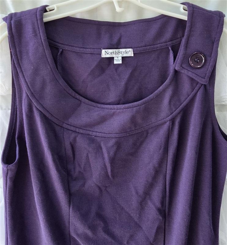 NWOT NorthStyle S Shift Sheath Sleeveless Dress Purple 133542