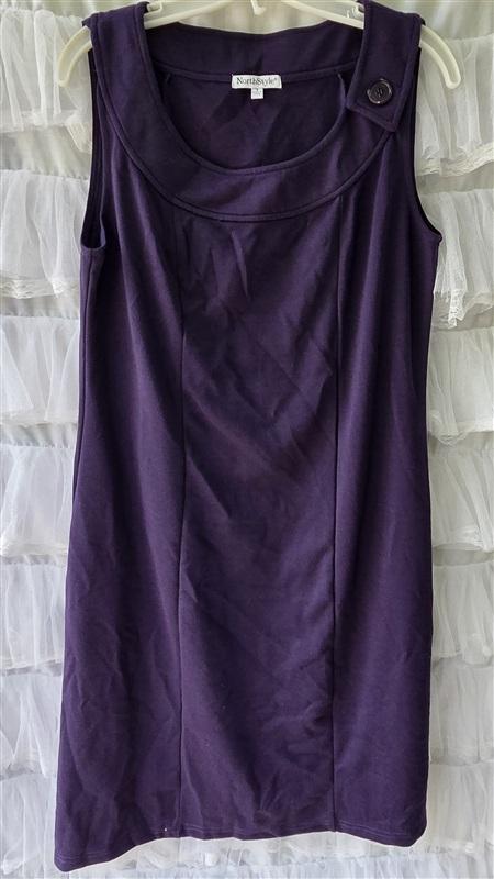 NWOT NorthStyle S Shift Sheath Sleeveless Dress Purple 133542