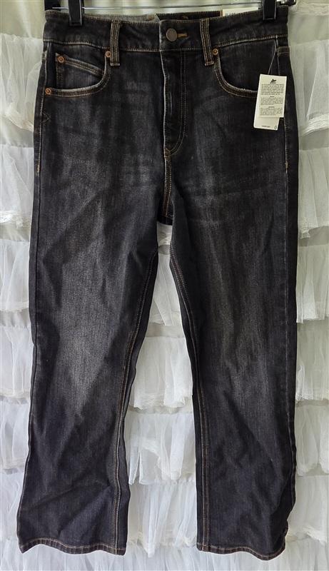 NWT Volcom 27 Flare High Rise Jeans Black Stoney Kick Flare 133548
