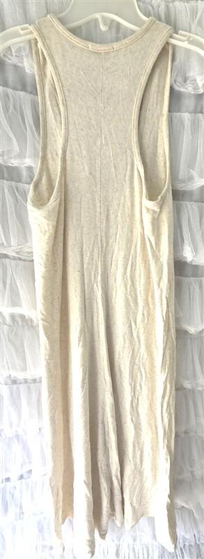 NWOT Calme L Racerback Knit Maxi Dress Ivory 133557