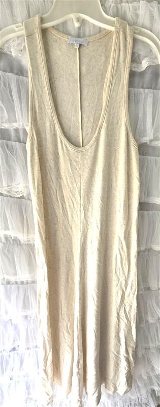 NWOT Calme L Racerback Knit Maxi Dress Ivory 133557