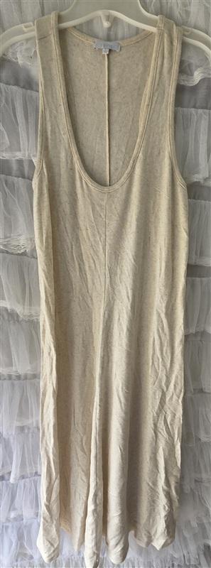 NWOT Calme L Racerback Knit Maxi Dress Ivory 133557