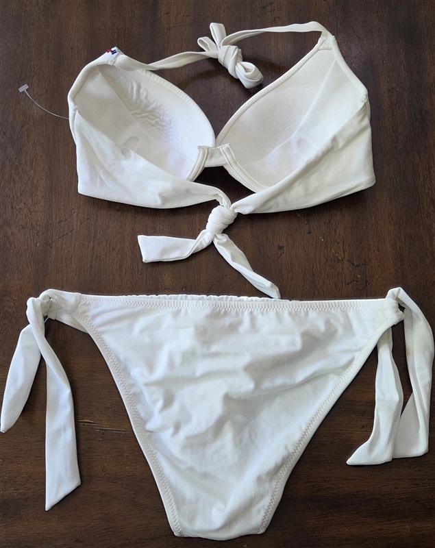 NWOT Calzedonia Colbey Embroidered Red White Blue Bikini Swim Top Bottom 133563