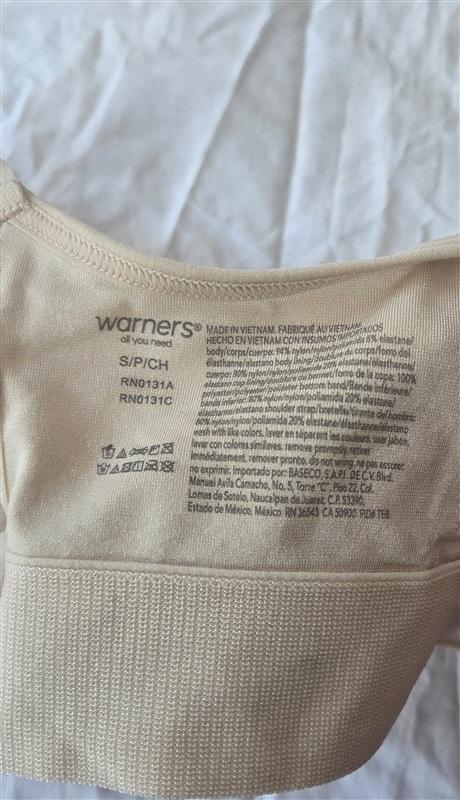 NWT Warners SM Easy Does It Triangle 131a Seamless Lift Bra Beige 133568