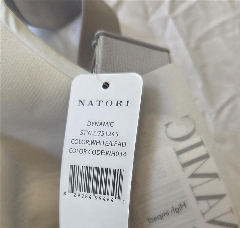 NWT Natori 38DD Dynamic Convertible Contour Sports Bra 751245 White 133569