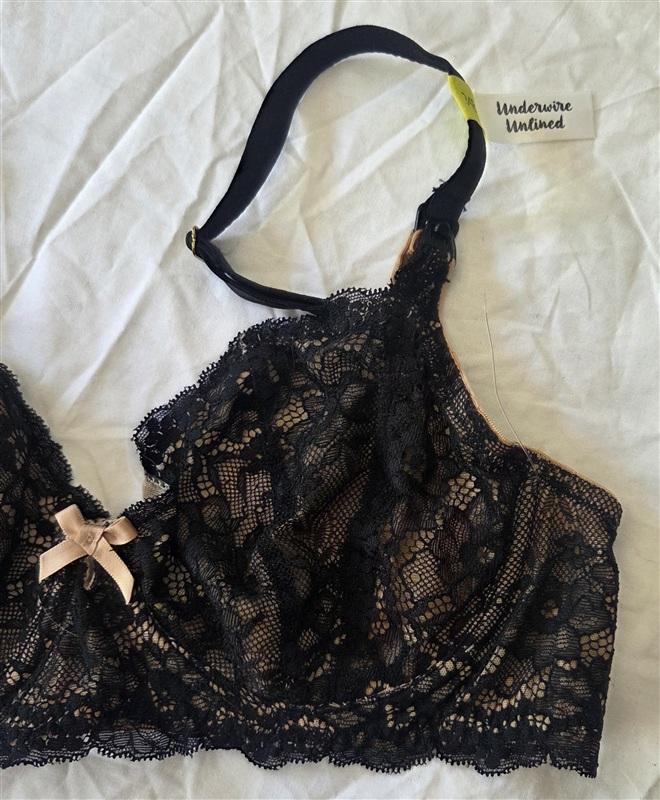NWOT Pip & Vine 34B by Rosie Pope Underwire Lace Nursing Bra Black 133570