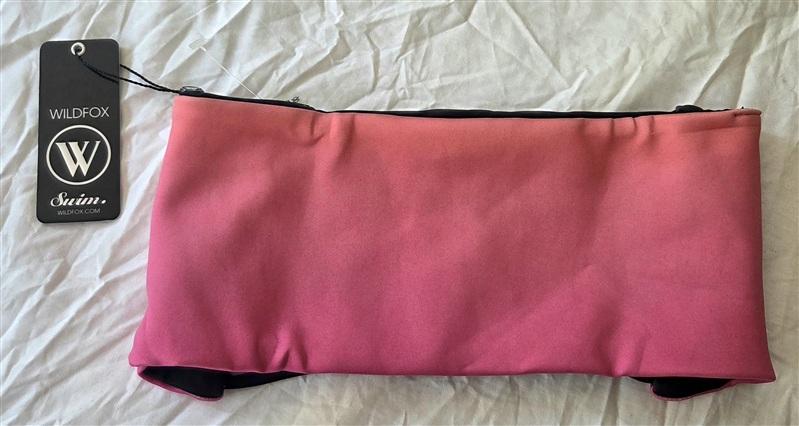 NWT Wildfox L Logo Ombre Strappy Bandeau Bikini Swim Top 133579