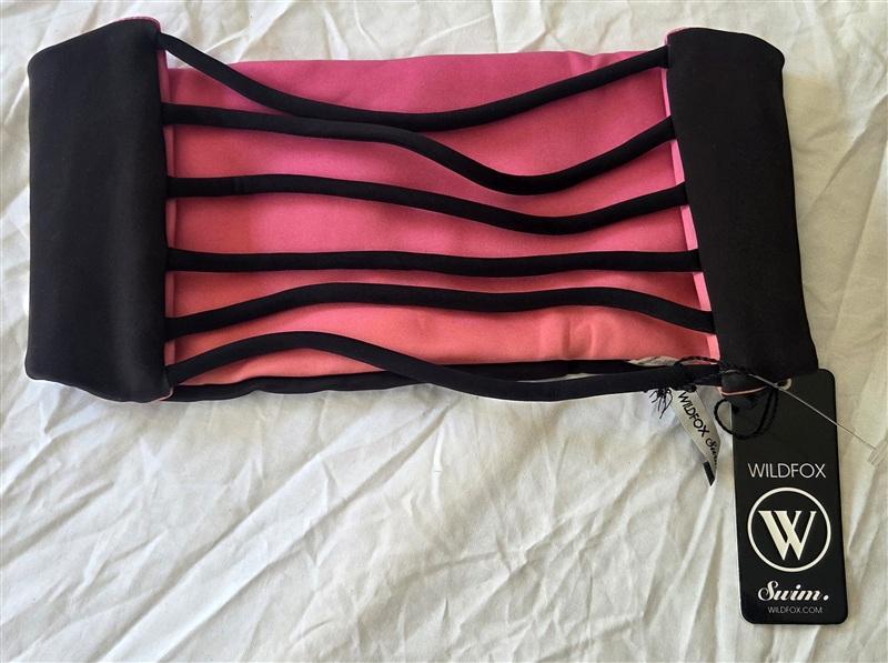 NWT Wildfox L Logo Ombre Strappy Bandeau Bikini Swim Top 133579