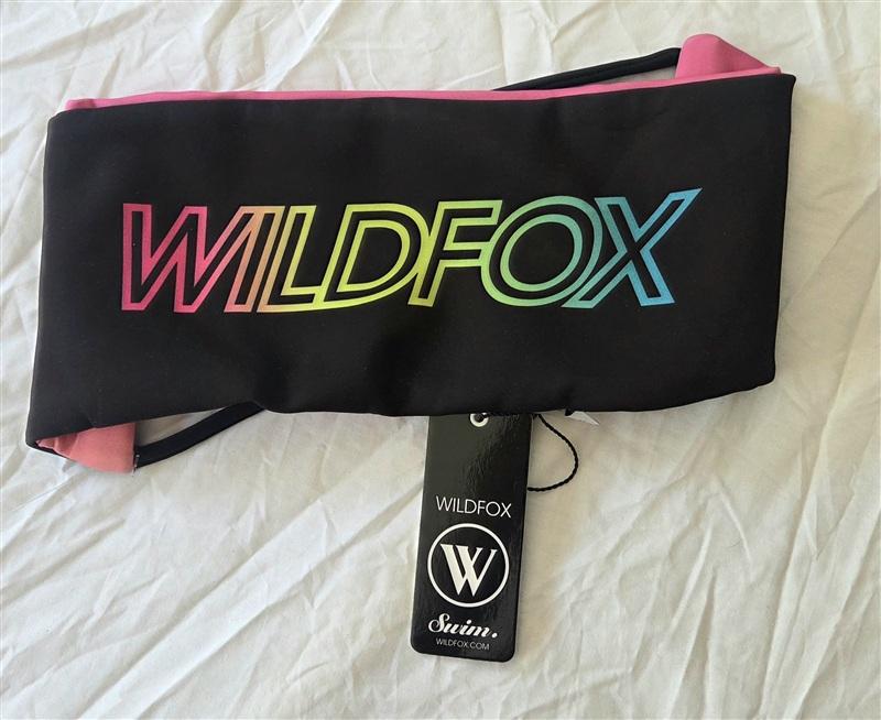 NWT Wildfox L Logo Ombre Strappy Bandeau Bikini Swim Top 133579