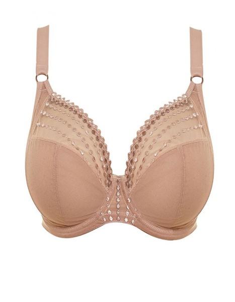 NWOT Elomi 36K USA Matilda Underwire Plunge Bra EL8900 Beige 133583