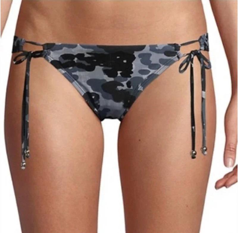 NWT Robin Piccone S Eden Camo Side Tie Bikini Bottom Swimsuit 133586