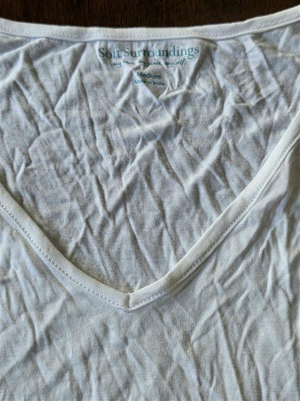 NWOT Soft Surroundings L Scoop Neck Tank Top White 133612