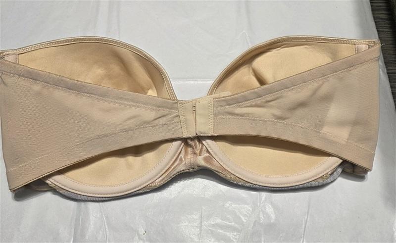 NWOT Carnival 40D Full Figure Strapless Underwire Bra 106 Beige 133613