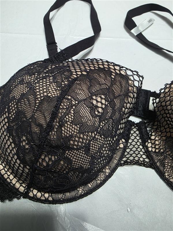 NWT DKNY 38D Modern Floral Lace Underwire Bra DK4045 Black 133614