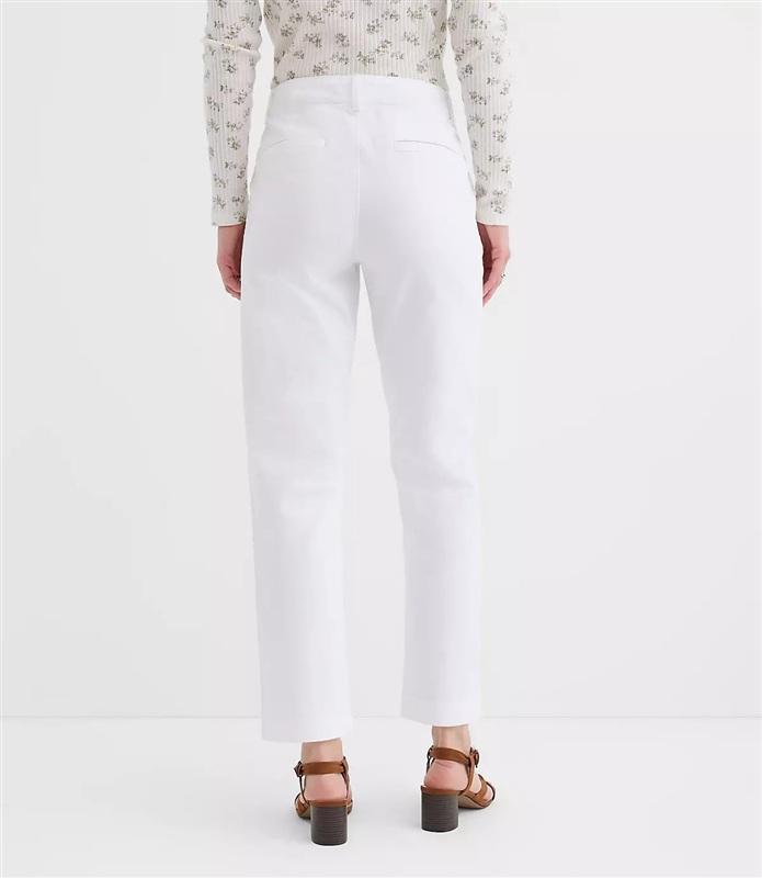 NWOT The Loft 0 Monroe Slim Skinny pants White Chinos 133619